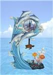DOLD30625 Oceania Dolphin Clock